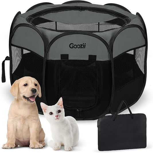 Goozii Portable Dog Playpen for Large Dogs, Collapsible Puppy Pet Cat Playpen by Goozii