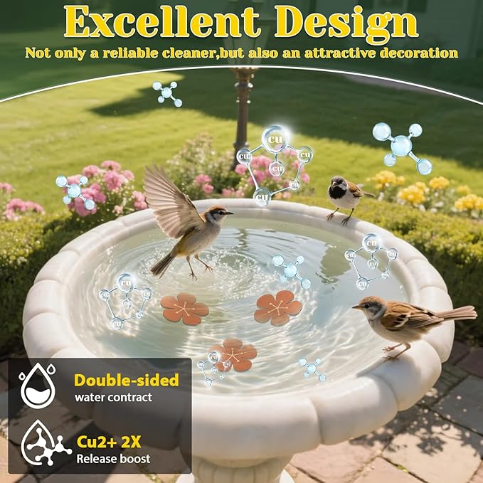 3Pcs Bird Bath Copper Purification Disk 99.99% Pure Copper Water Cleaning Discs - Image 6