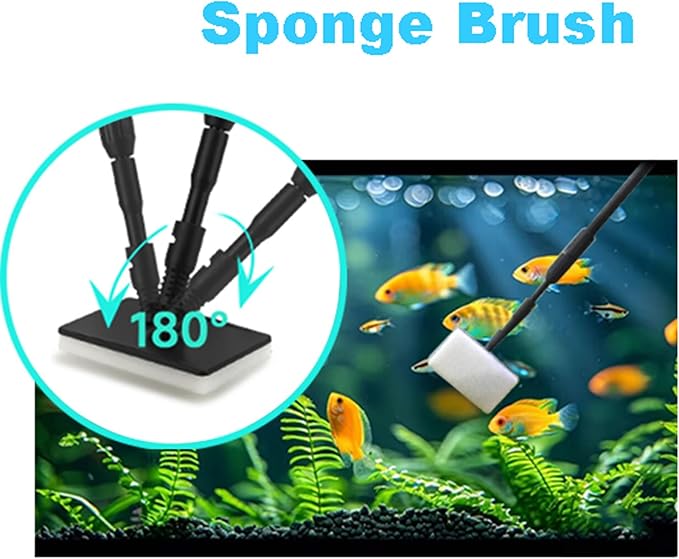 Carefree Fish 4IN1 Aquarium Cleaning Tools Long Handle Adjustable Length - Image 7