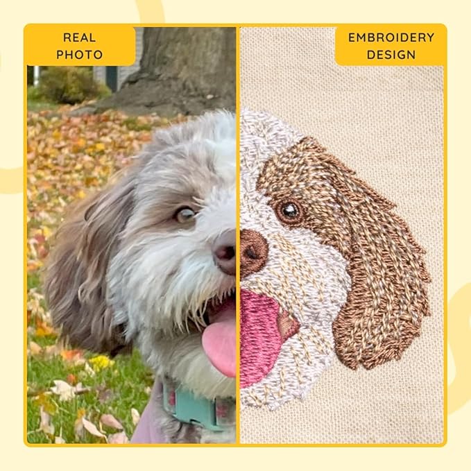 Custom Embroidered Sweatshirt Dog From Real Photo - Image 4