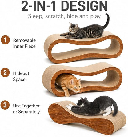 Simple Deluxe Cat Scratcher, 2 in 1 Cat Scratching Board, Cat Cardboard - Image 10