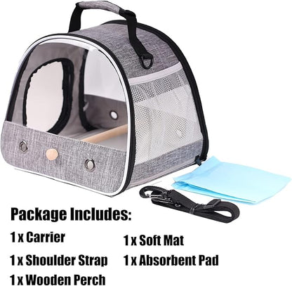 Small Bird Travel Carrier, Portable Bird Travel Cage - Image 3