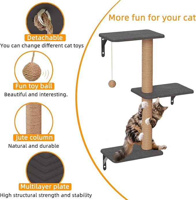5-in-1 Cat Wall Shelves Set - Image 3