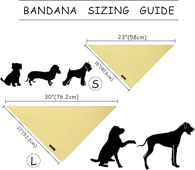 ARING PET Stripe Dog Bandanas, Cute Yellow Pet Bandana Scarf Triangle Bib - Image 7