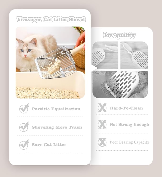 Cat Litter Scoop, Aluminum Alloy Cat Litter Scooper, Cat Litter Picker - Image 3
