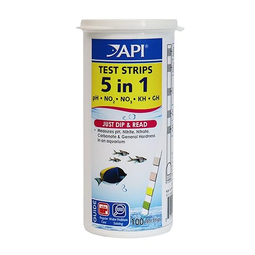 API 5-IN-1 TEST STRIPS Freshwater and Saltwater Aquarium Test Strips 100-Count by API