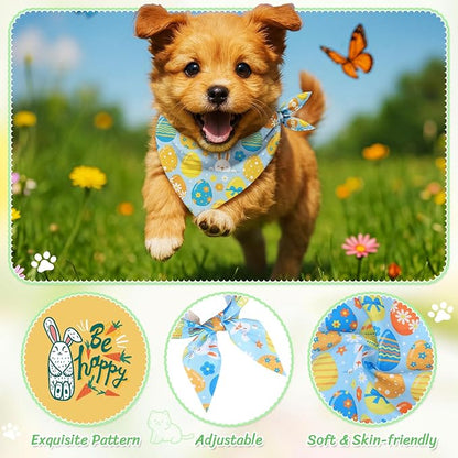 Huhumy 100 Pcs Spring Dog Bandanas Bulk in 3 Sizes, Washable Pastel Floral & - Image 3
