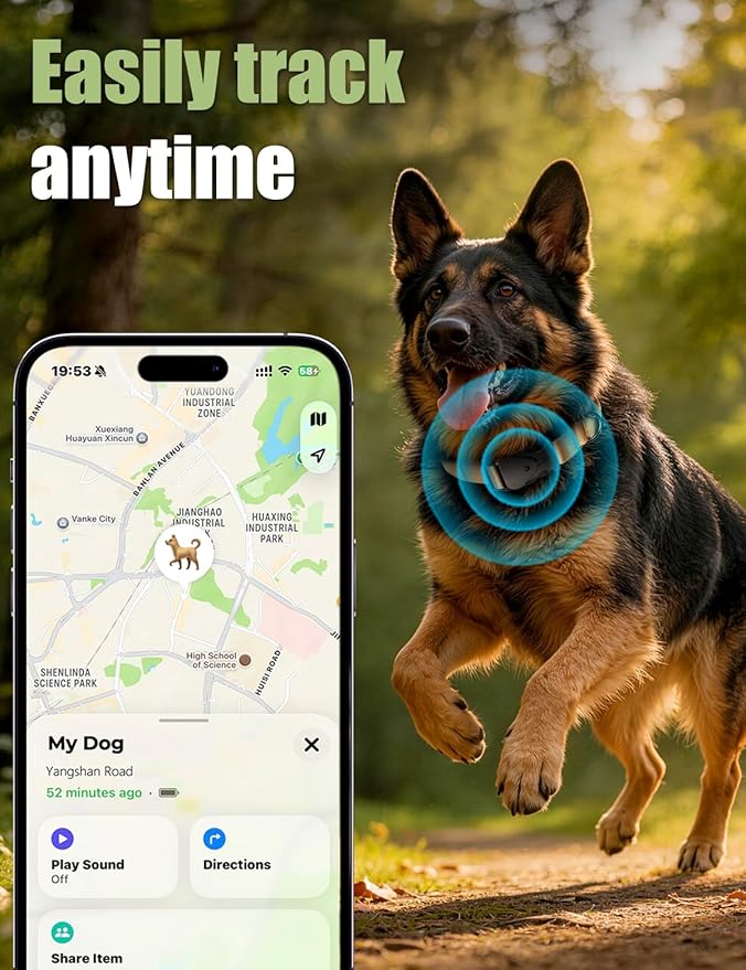 Tactical GPS Dog Collar, Mini Bluetooth GPS Dog Tracker, GPS Tracker - Image 2