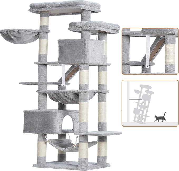 Heybly Cat Tree, 71-Inch-Tall Tower - Image 6