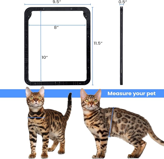 Cat Door for Screen Door, Small Dog Screen Door, Magnetic Flap Doggy Door for - Image 4