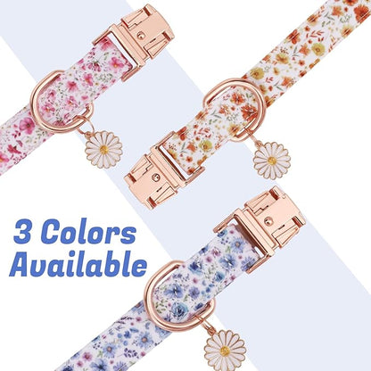 3 Pack Floral Dog Collars for Medium Dogs Flower Dog Collars - Image 4