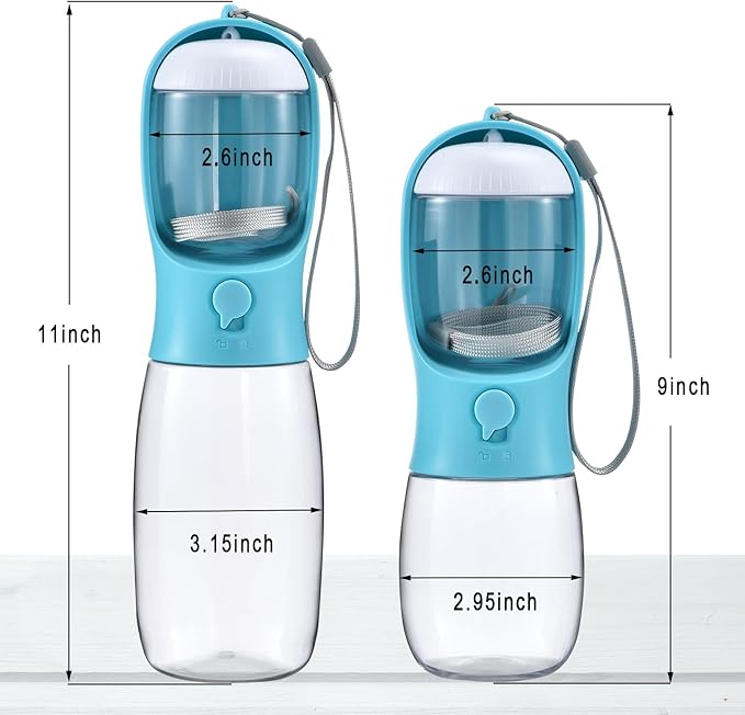 Cibaabo Dog Water Bottle with Food Container, Travel Puppy Water Bowl, Portable - Image 6