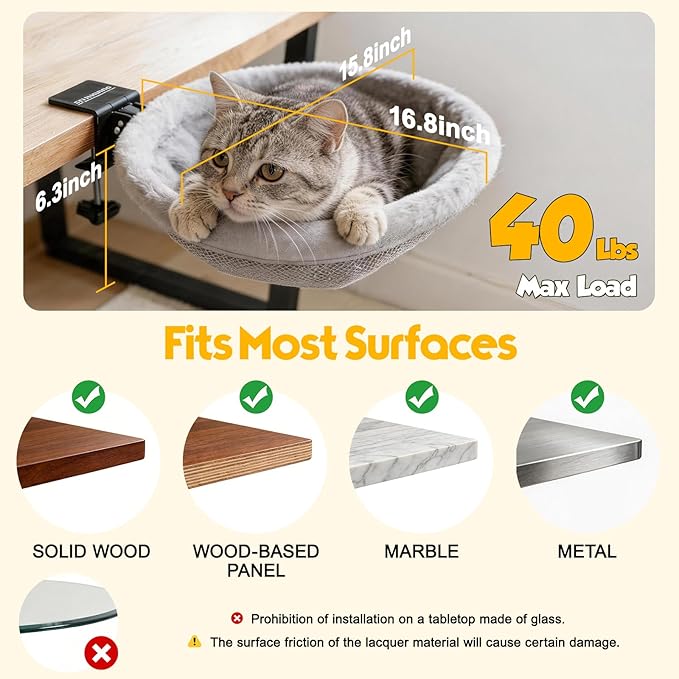 Cat Desk Bed Foldable Sunken Design, 2 Reversible Cushions - Image 7