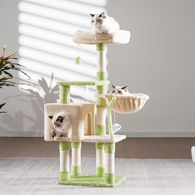 Heybly Cat Tree with Toy, Cat Tower condo - Image 2