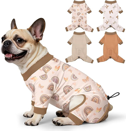 Bienbee Dog Pajamas, 4 Pack Dog Recovery Suit Shedding Suit Cute Soft Puppy by Bienbee