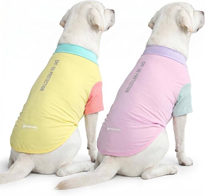 Spark Paws Sunblock Dog T-Shirt, SPF30 Protection, Lightweight Breathable Quick by SparkPaws
