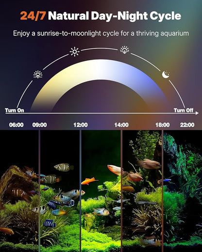 Pawfly 8 W Aquarium LED Light 16 Inch 24/7 Fish Tank Light - Image 2