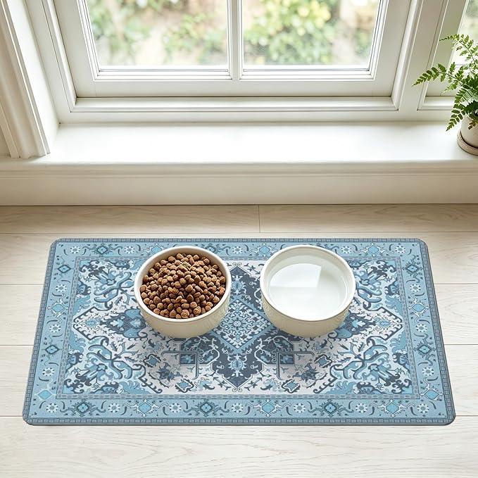 Pet Feeding Mat for Floors Waterproof Dog Mat for Food and Water Absorbent by Unknown