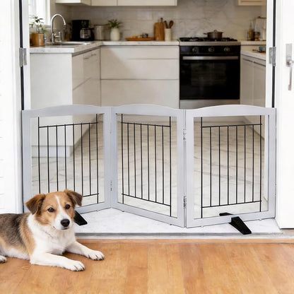 ZJSF Freestanding Dog Fence Indoor, Foldable Dog Gate - Image 2