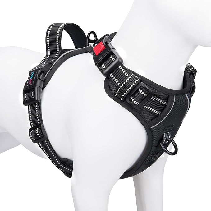 PHOEPET No Pull Dog Harnesses for Small Dogs Reflective Adjustable Front Clip by PHOEPET
