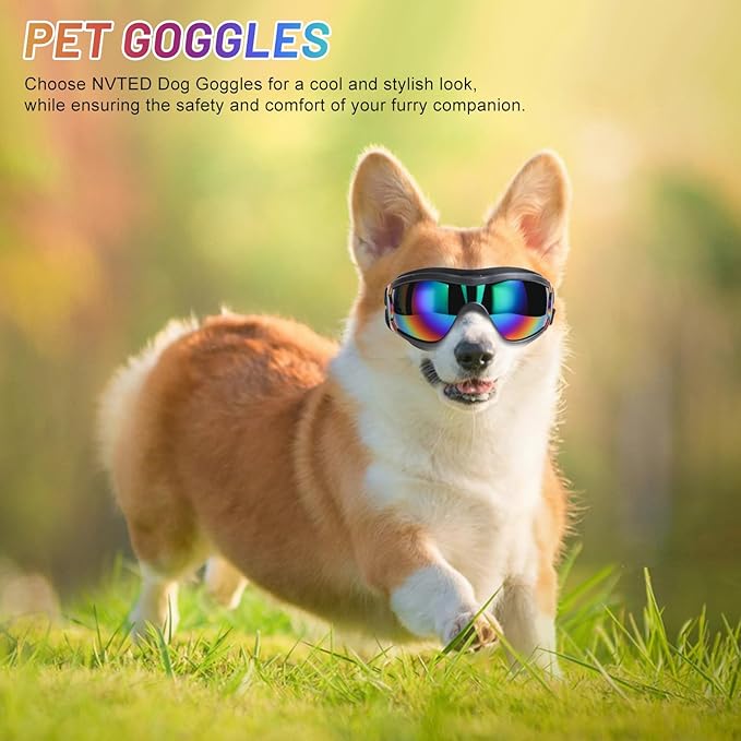 Dog Sunglasses Dog Goggles, UV Wind Dust Fog Protection Pet Glasses Eye Wear - Image 4