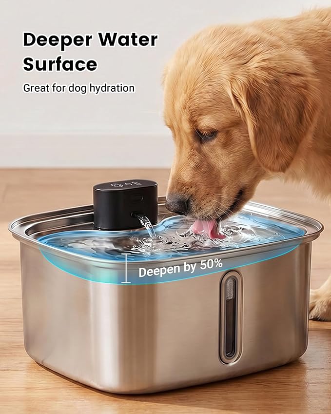 Smart Dog Water Bowl Dispenser Large, 10L/ 2.64Gal Cordless Dog Water Fountain - Image 3