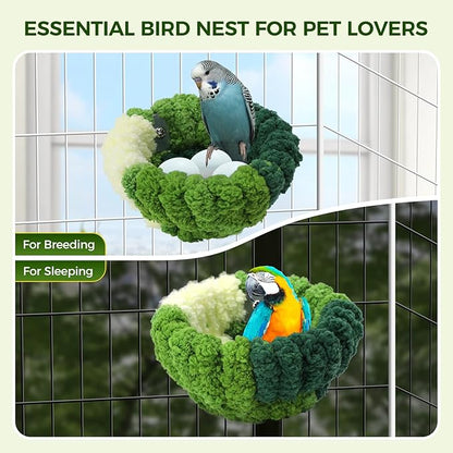 Admaison Bird Nest for Cage, Plush Hanging Bird Bed for Parakeet, Breeding Bird - Image 4