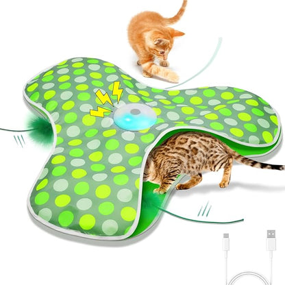umosis Interactive Cat Toys Rechargeable, Moving Concealed Feathers, Real Mouse by umosis