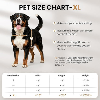 All Aluminum XL Dog Door for Exterior Door, Extra Large Dog Door, Heavy Duty - Image 5