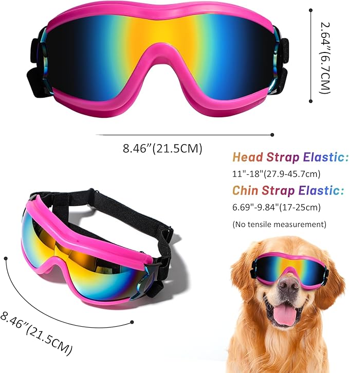 Dog Sunglasses Goggles, UV Wind Dust Fog Protection Pet Glasses Eye Wear - Image 2