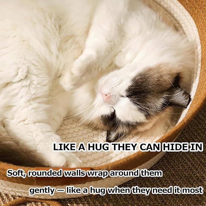 Instinct Basket, Stimuli Handwoven cat Basket Rope Cotton Eliminates Bed - Image 4