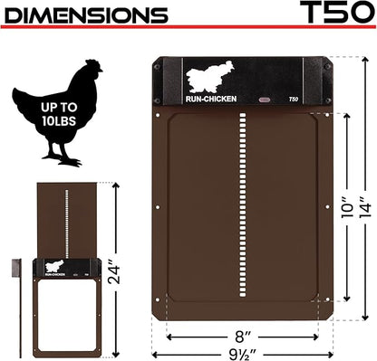 RUN-CHICKEN Door T50 – Automatic Chicken Coop Door Opener, Battery Powered & - Image 7