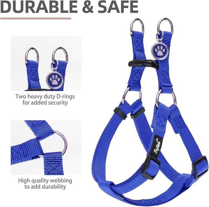 PUPTECK No Pull Dog Harness Soft Adjustable Basic Nylon Step in Puppy Vest - Image 3