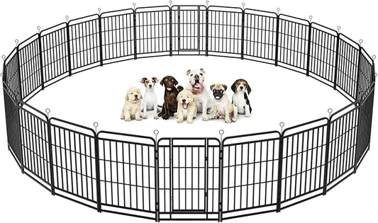 Kfvigoho Heavy Duty Dog Playpen: 24 Steel Panels 40" Height, Square Steel Pipe by Committedtobetterpetlife