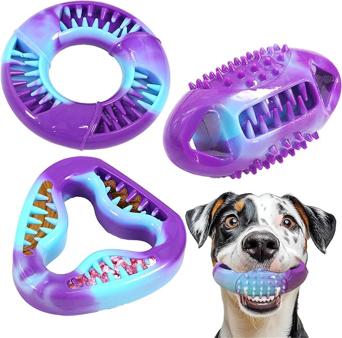 3 Pack TPR Rubber Chew Toys for Puppy, Small Dog & Senior Dog | Stuffable by Unknown
