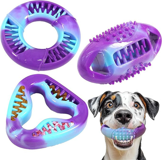 3 Pack TPR Rubber Chew Toys for Puppy, Small Dog & Senior Dog | Stuffable by Unknown