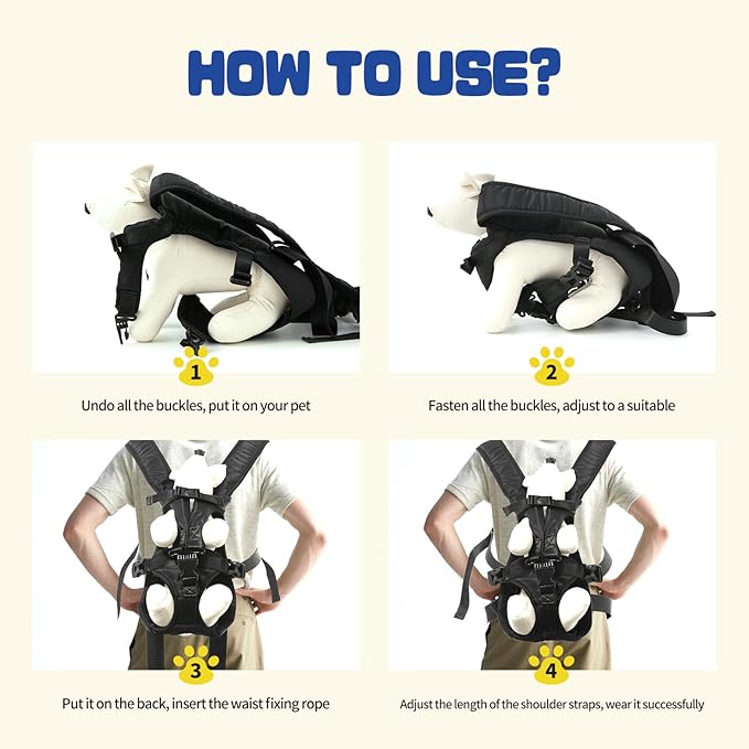 Dog Backpack Carrier, Legs-Out Front Carrier - Image 5
