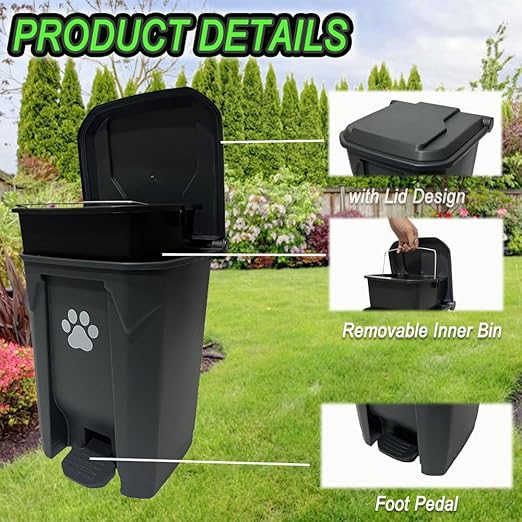 Dog Poop Trash Can Outside 20L - Image 4