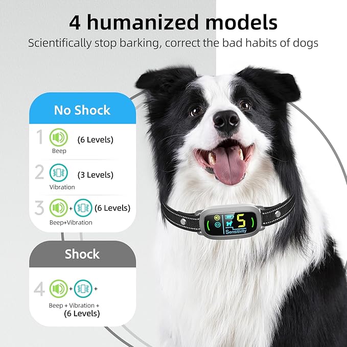 FAFAFROG Dog Bark Collar, Rechargeable Smart Collar, Anti Barking Training - Image 3