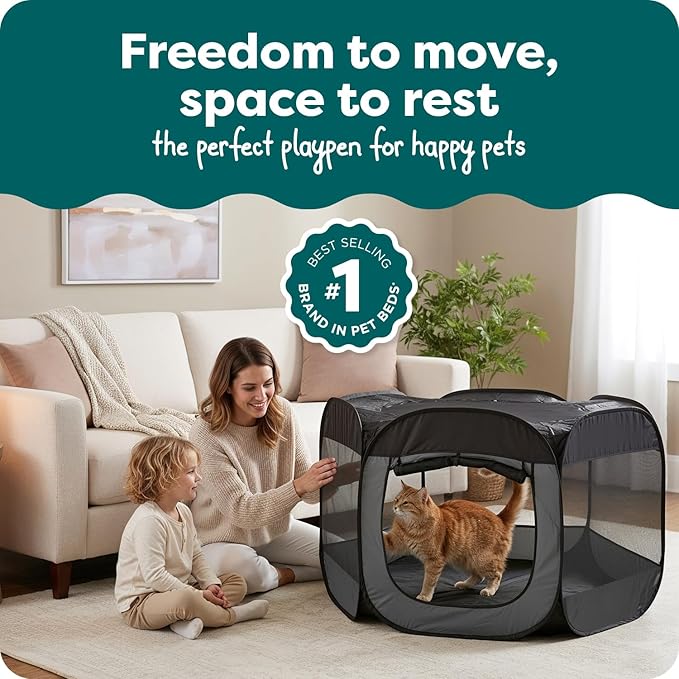 FurHaven Soft-Sided Dog & Cat Playpen, Portable Foldable Indoor & Outdoor Pet - Image 2