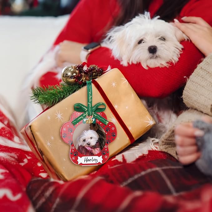UNIQOOO Pet Christmas Acrylic Picture Frame Ornaments - Image 2