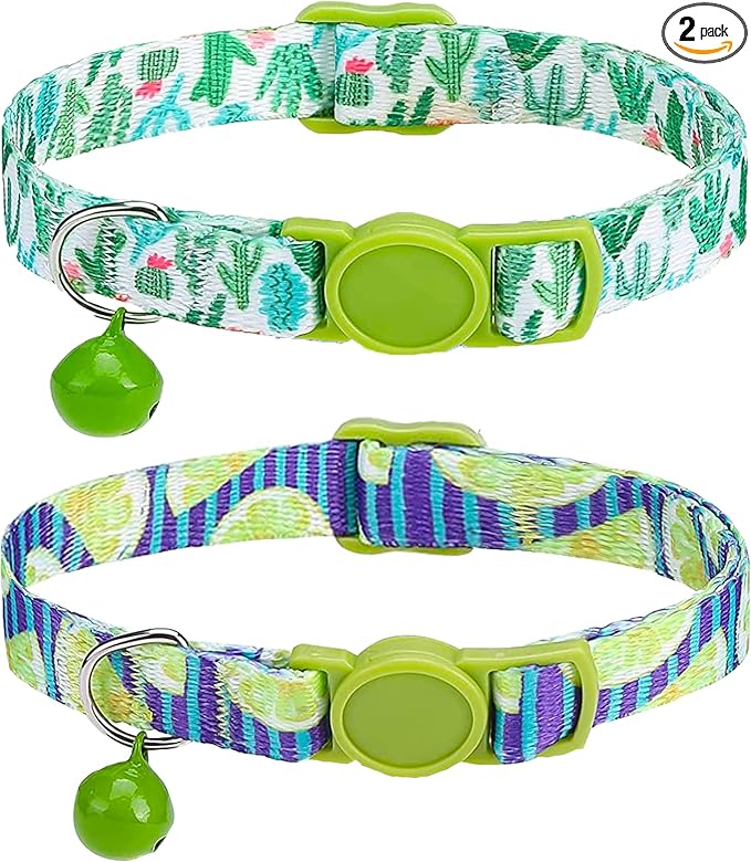 SOLMOONY Cute Cat Collar for Girl Boy, Colorful Breakaway Cat Collars by SOLMOONY