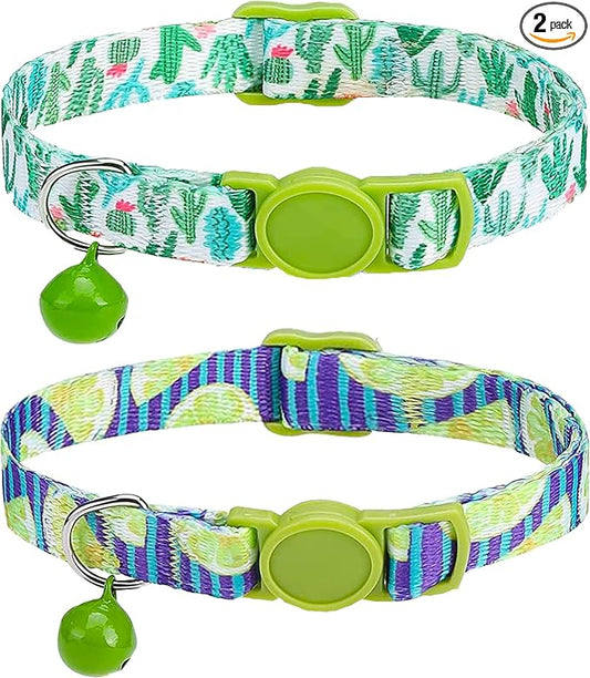 SOLMOONY Cute Cat Collar for Girl Boy, Colorful Breakaway Cat Collars by SOLMOONY