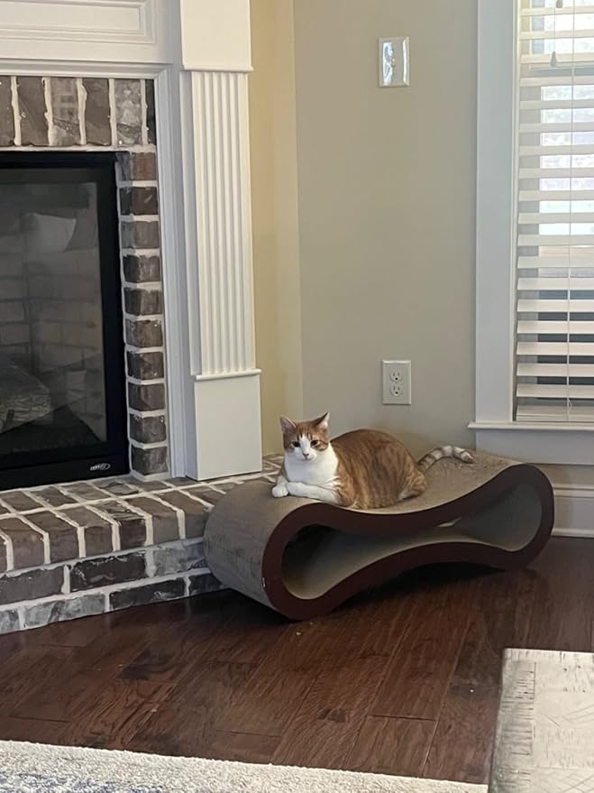 Extra Large Cat Scratcher Cardboard Bed, 100% Recyclable & Reversible Durable - Image 8