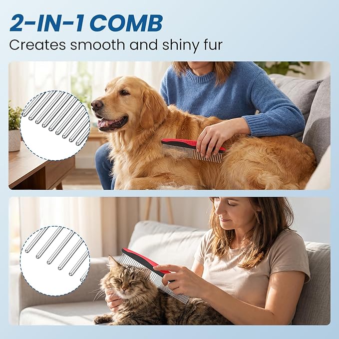 Double-Sided Pet Grooming Rake - Image 4