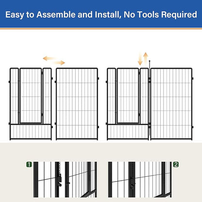 Dog Playpen 24 inch 12 Panels for Indoor & Outdoor Use – Heavy-Duty Metal Pet - Image 4