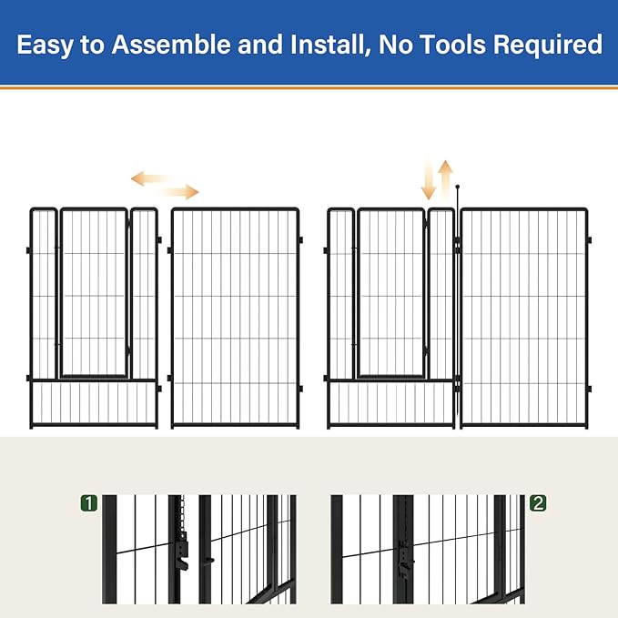 Dog Playpen 24 inch 8 Panels for Indoor & Outdoor Use – Heavy-Duty Metal Pet - Image 7