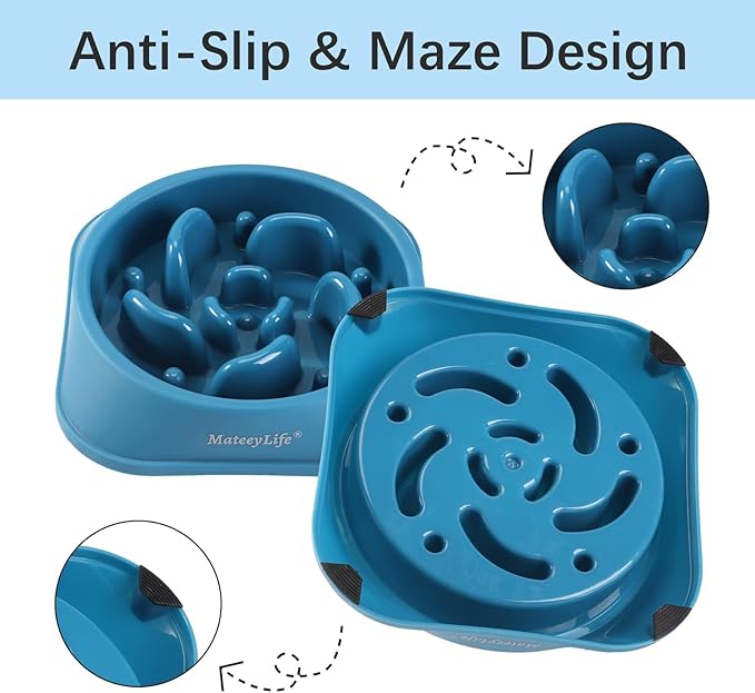 MateeyLife Slow Feeder Dog Bowls, Anti-Choking Puzzle Dog Food Bowls, Anti-Slip - Image 4