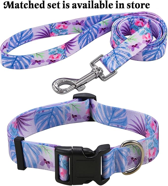 Mihqy Dog Collar with Bohemia Floral Tribal Geometric Patterns - Image 6