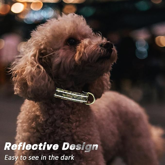 MOODEL Reflective Dog Collar for Large Dogs, Cute Camouflage Adjustable - Image 3